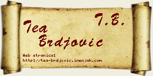 Tea Brđović vizit kartica